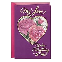 Hallmark Romantic Mothers Day Card for Wife, Girlfriend, or Partner (You're Everything to Me)
