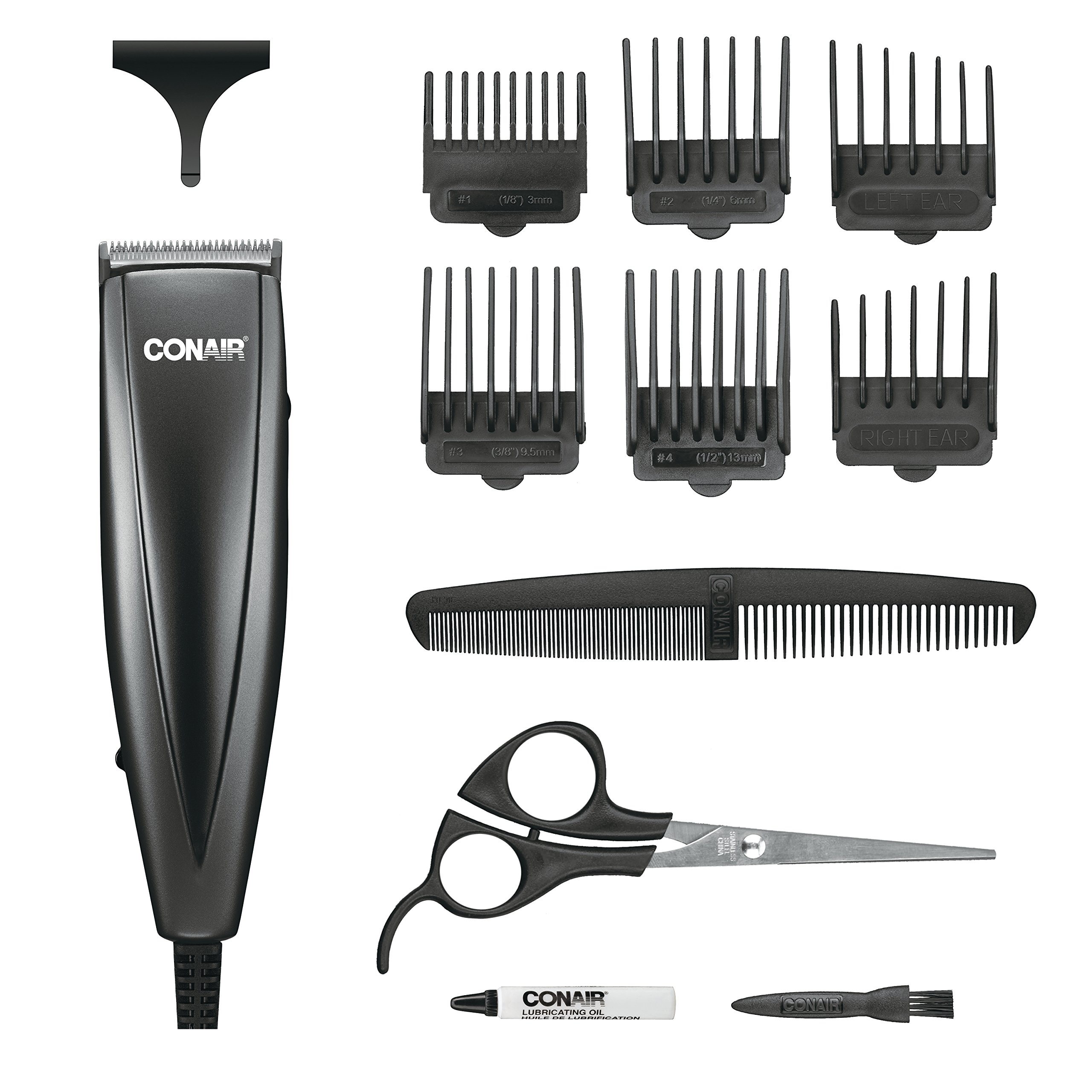 ConairMAN Simple Cut, Hair Clippers for Men, 12-piece Home Hair Cutting Kit