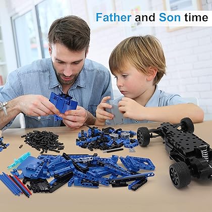 WISEPLAY Build Your Own RC Car Kit for Kids and Adults | 585pcs RC Car Kits to Build | STEM Building Toys for Boys & Girls Age 8-12 | Model Car Kits to Build for Kids 9-12 and Adults