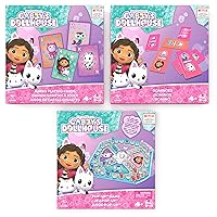 Gabby’s Dollhouse 3 Game Bundle Gift Set, Pop-Up Game Dominoes Jumbo Playing Cards, Gabby’s Dollhouse Toys Kids Games, for Preschoolers Ages 4 and up