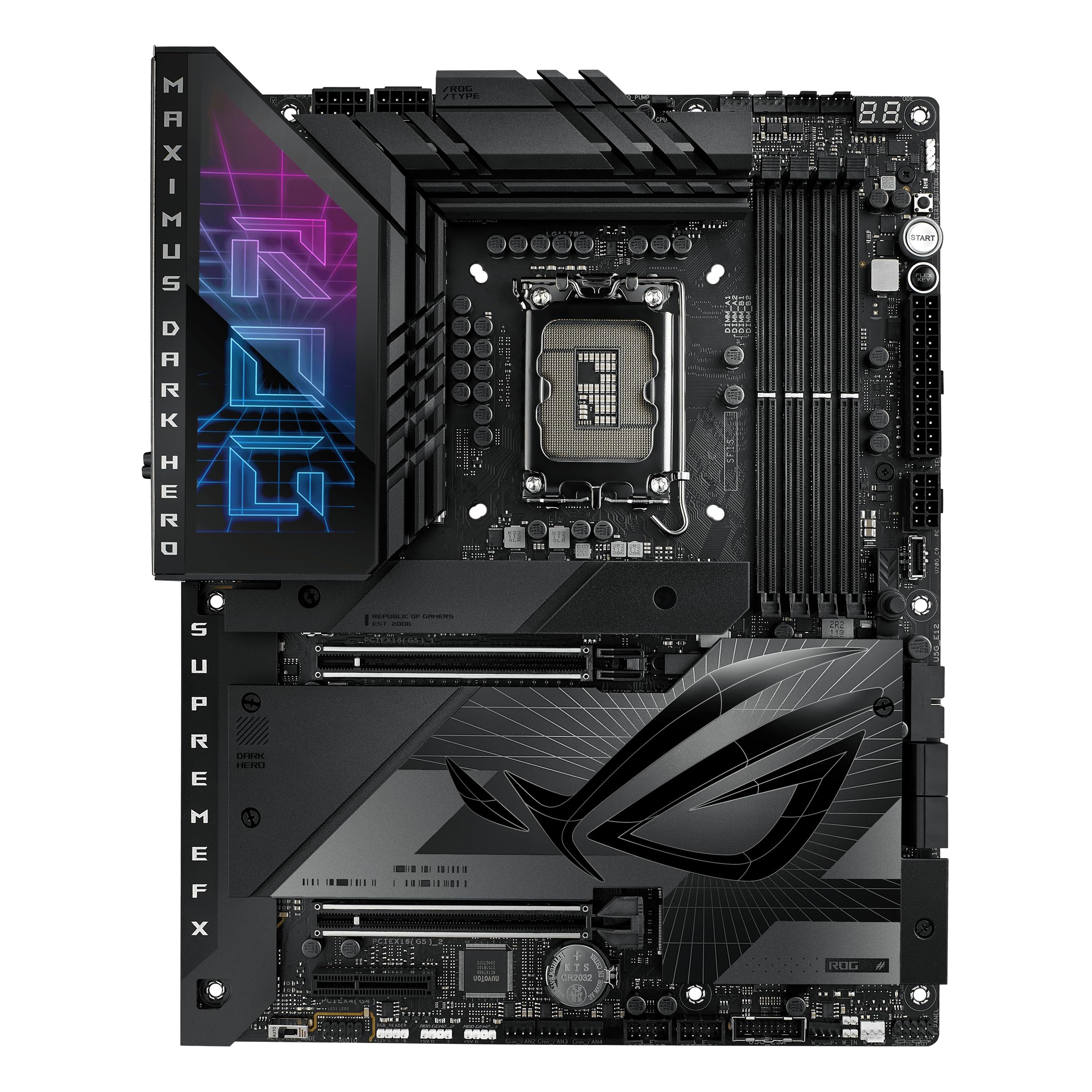 ASUS ROG Maximus Z790 Dark Hero (WiFi 7) LGA 1700(Intel 14th &13th&12th Gen) ATX Gaming Motherboard(PCIe 5.0x16, 5xM.2 Slots,DDR5,2X Thunderbolt 4 Ports, USB Type-C Front-Panel)