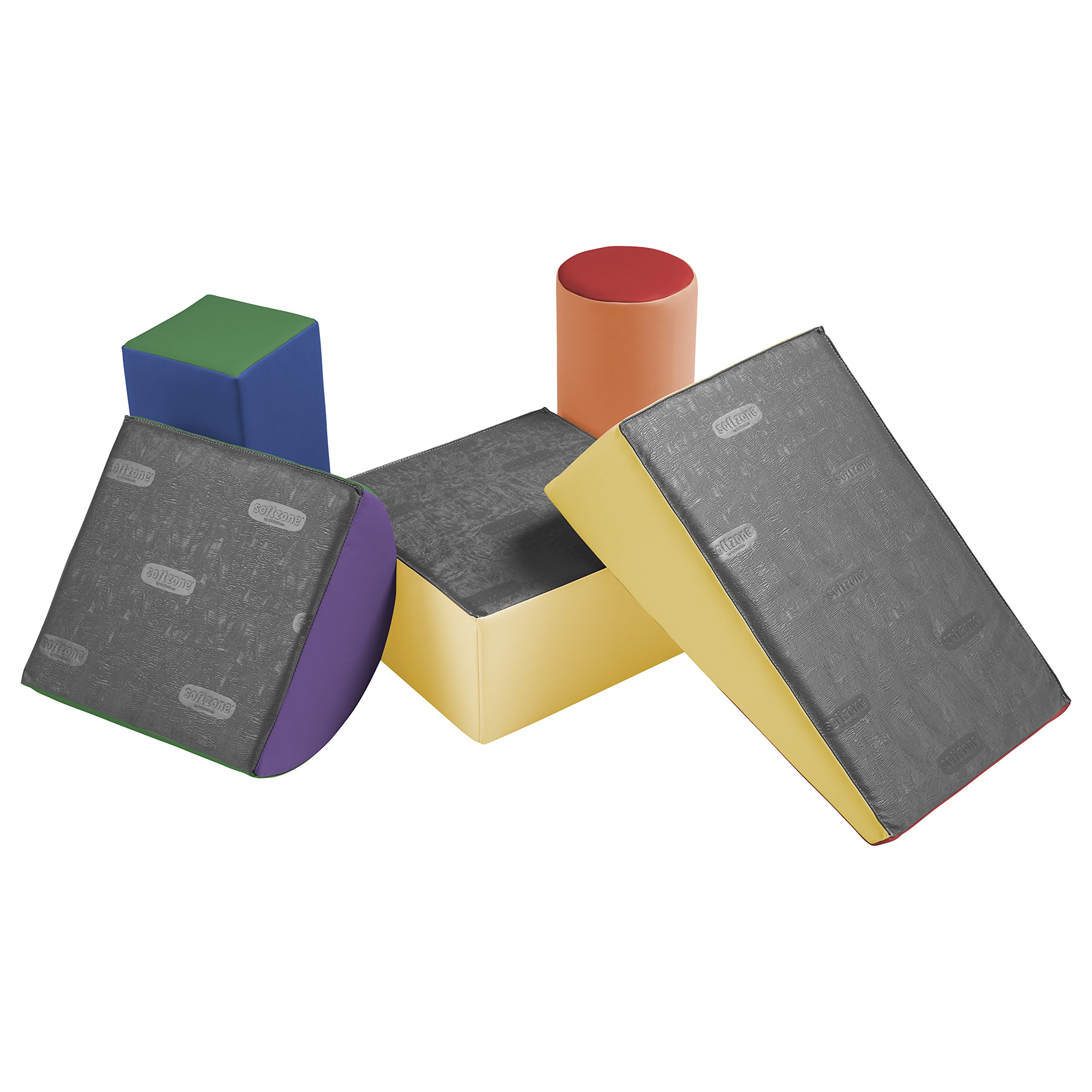 ECR4Kids SoftZone Climb and Crawl Playset, Building Blocks, Assorted, 5-Piece