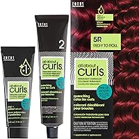 5R Red-y to Roll (Light Brown with Cool Undertone) Permanent Hair Color (Prep + Protect Serum & Hair Dye for Curly Hair) - 100% Grey Coverage, Nourished & Radiant Curls