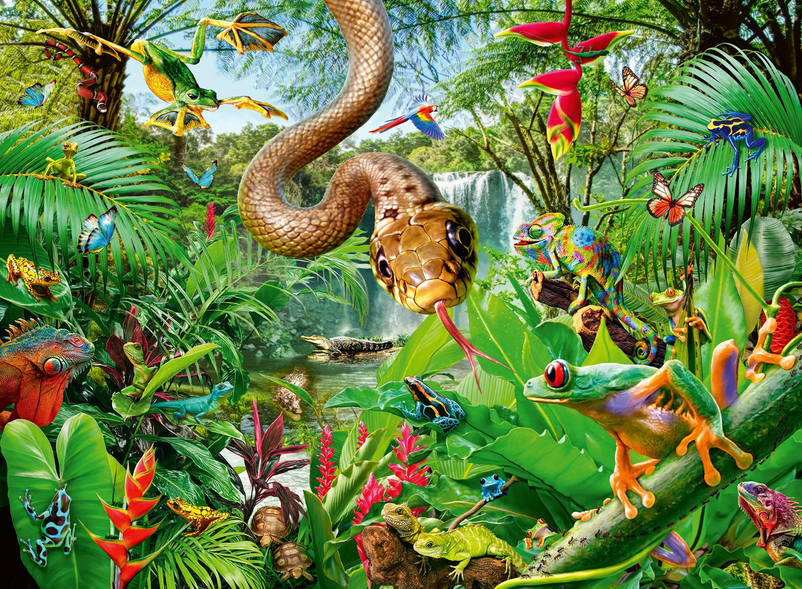 Ravensburger Reptile Resort 300 XXL Piece Jigsaw Puzzle for Kids - 12978 - Every Piece is Unique, Pieces Fit Together Perfectly