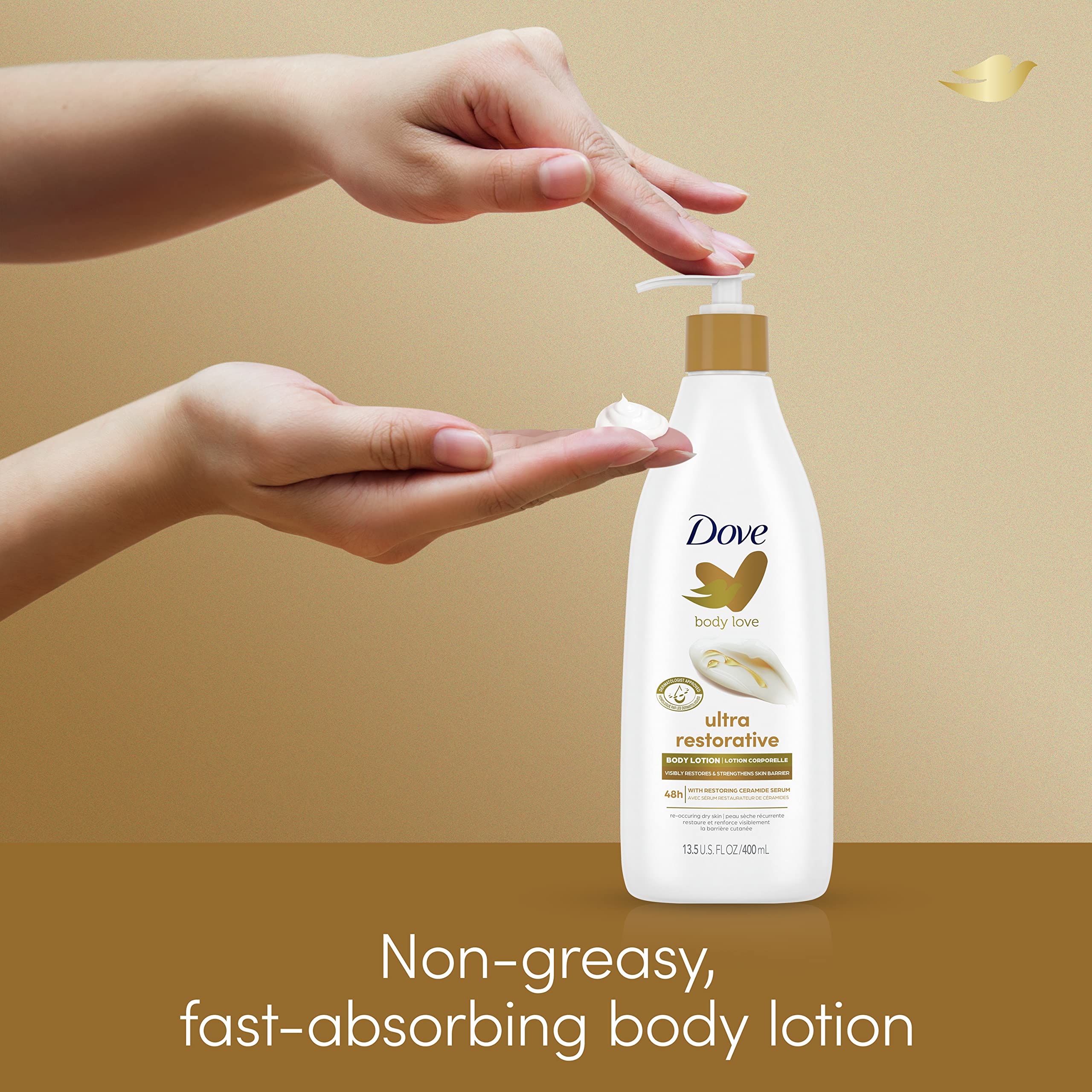 Dove Body Love Body Lotion Restoring Care Pack of 3 for Reoccuring Dry Skin Visibly Improves Very Dry Skin 13.5 oz