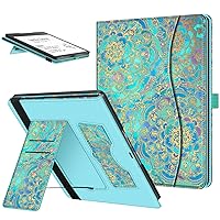 Fintie Stand Case for Kindle Scribe (2022 Released) 10.2 Inch Tablet - Premium PU Leather Stand Cover Auto Sleep/Wake with Card Slot and Pen Holder, Shades of Blue