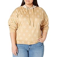 KENDALL + KYLIE Women's Plus Size Raw Edge Hoodie