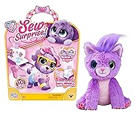 Little Live Pets | Scruff-a-Luvs Sew Surprise: Purple. Rescue, Reveal & Groom A Mystery Puppy Or Kitten. Reveal Outfits to Dress Your Pet with The Magic Sewing Machine.