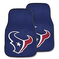 FANMATS NFL Unisex-Adult Front Carpet Car Mat Set - 2 Pieces