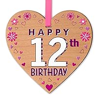 Eco Friendly 12th Birthday Gift Cool Presents for 12 Year Old Teen Girls Daughter Best Friend Trendy Card Insert Keepsake for Her Hanging Ornament Plaque for Sister Granddaughter