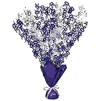 Unique Party 21395 - Glitz Purple and Silver 30th Birthday Balloon Weight Centrepiece
