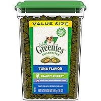 Greenies Feline Smartbites Healthy Indoor Natural Treats for Cats, Tuna Flavor, 16 oz. Tub