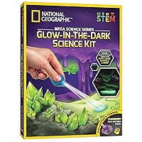 NATIONAL GEOGRAPHIC Mega Science Kit - Glow in The Dark Lab with Crystal Growing Kit, Slime Making, Glowing Putty, and More Science Experiments, Slime Kit for Boys and Girls (Amazon Exclusive)