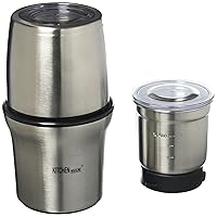 342612 SP-7412S Stainless Steel Wet and Dry Coffee/Spice/Chutney Grinder with Two Bowls, 220V (Not for USA - European Cord)