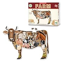 The Learning Journey: Wildlife World - Farm Puzzle - 200pcs Challenging Jigsaw Puzzles - Intellectual Game Learning Education Kids Age 6-12
