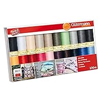 Thread Set: Sew-All: 100m: Pack of 20, Assorted