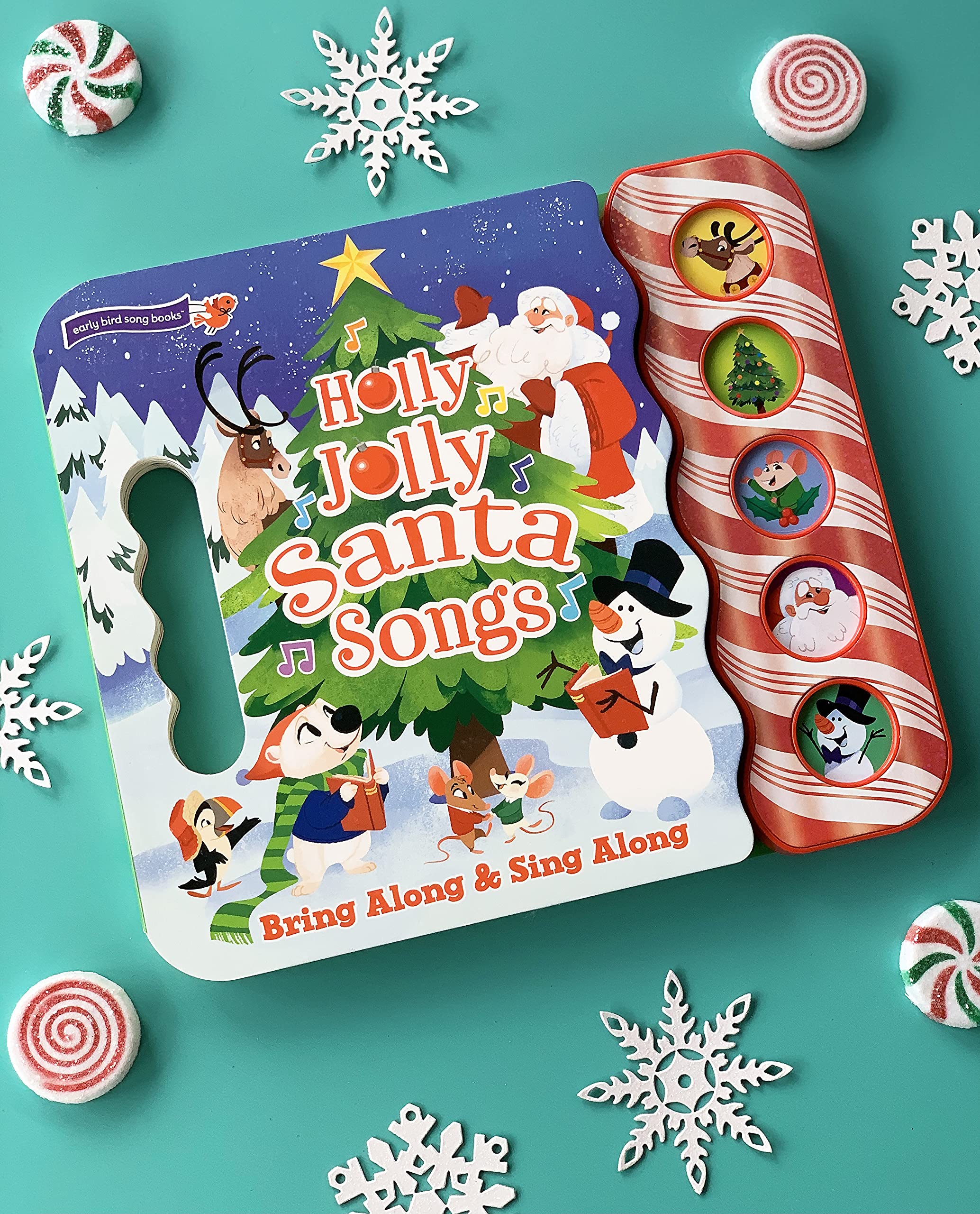 Holly Jolly Santa Songs - Children's Christmas Book with Fun and Festive Sounds for Kids 2-5 (Early Bird Song Book)