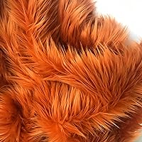 Faux Fur Soft Fluffy Shag Shaggy Squares Craft, Sewing, Props, Costumes, Decoration (Amber Deep Orange, 30x36 inches)