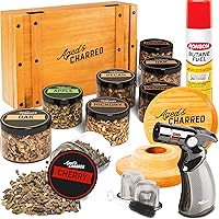 Cocktail Smoker Kit with Torch & Wood Chips for Whiskey & Bourbon (Premium Edition) + Wood Chips Bold-4 Pack Bundle