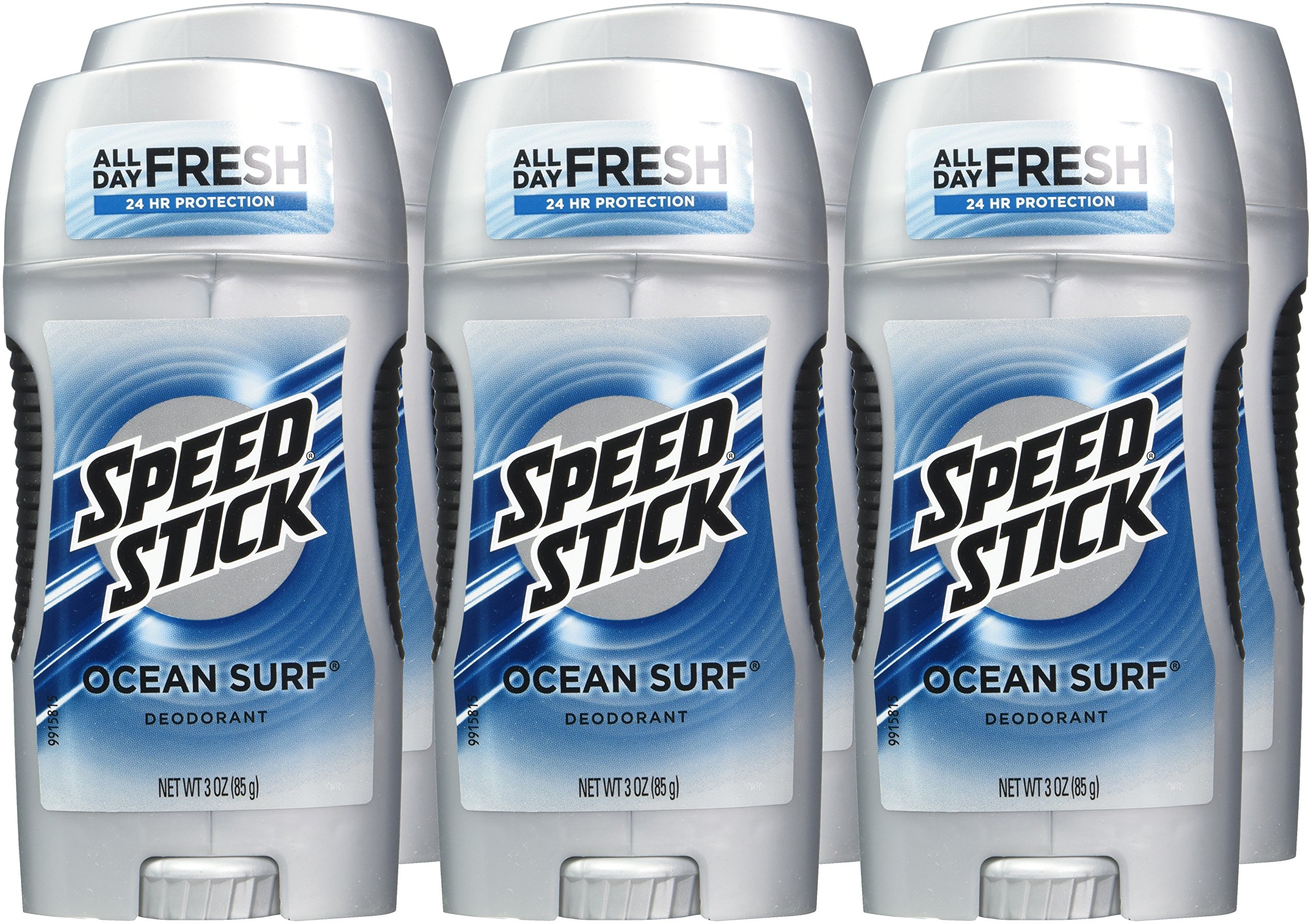 Speed Stick Underarm Deodorant for Men, Aluminum Free, Ocean Surf - 3 Ounce (Pack of 6)