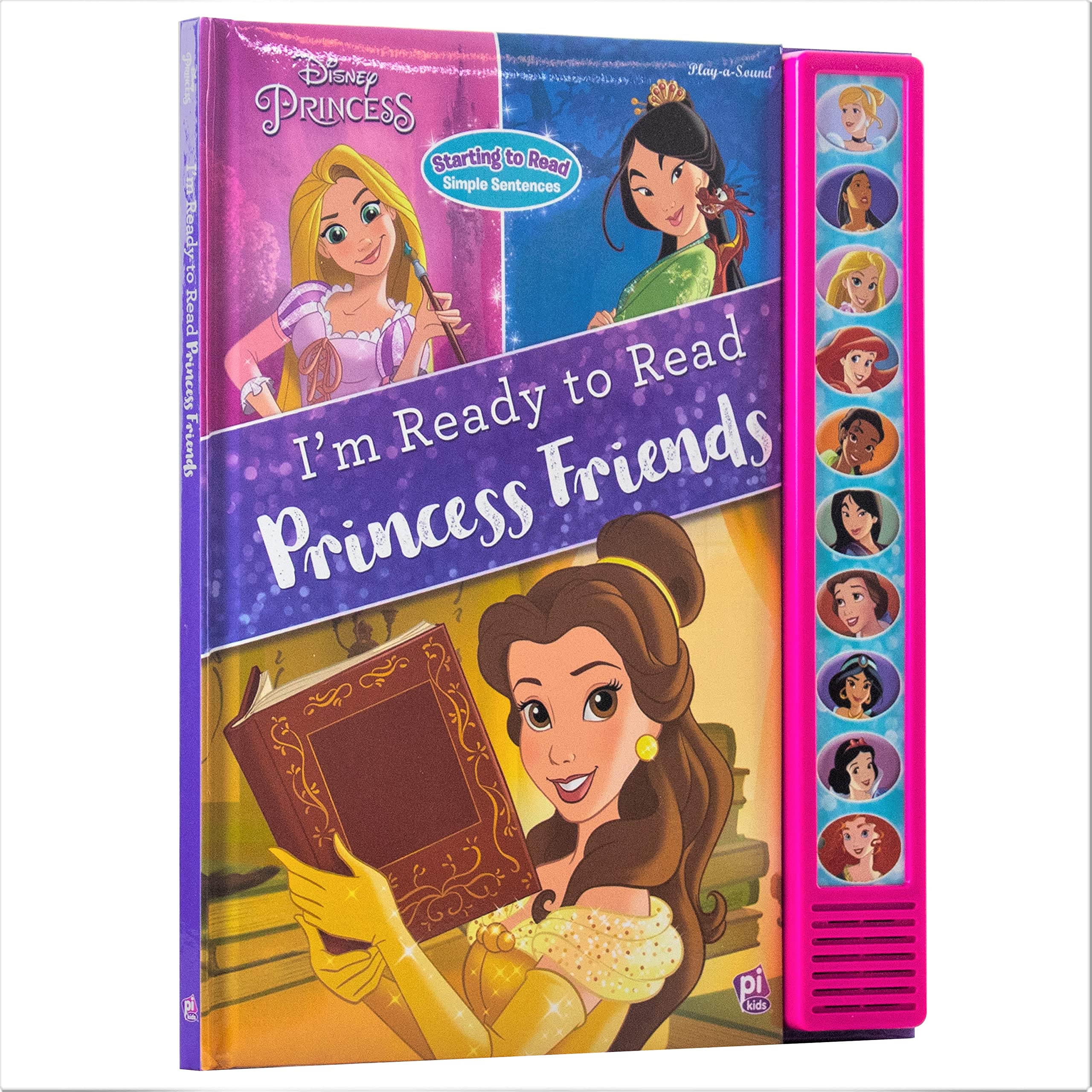 Disney Princess Belle, Mulan, Cinderella, Rapunzel, and More! - I'm Ready to Read Princess Friends Sound Book