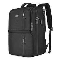 MATEIN Travel Laptop Backpack, 15.6 Inch Laptop Backpack with USB Charging Port, TSA Friendly Carry on Business Luggage for Men & Women, Waterproof Computer Overnight Daypack for Work College, Black