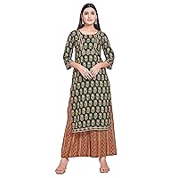 Indian Kurti for Womens With Palazzo/Pant | Rayon Embroidered Kurta Partywear Kurtis Dress For Women Tops Tunic