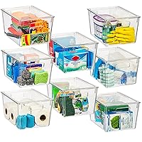 ClearSpace Plastic Storage Bins with Lids X-Large – Perfect Kitchen Organization or Pantry Storage – Fridge Organizer, Pantry Organization and Storage Bins, Cabinet Organizers