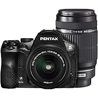 Pentax K-30 16 MP CMOS Digital SLR DA18-55mmF3.5-5.6AL & DA55-300mmF4-5.8ED double zoom lens Kit Black