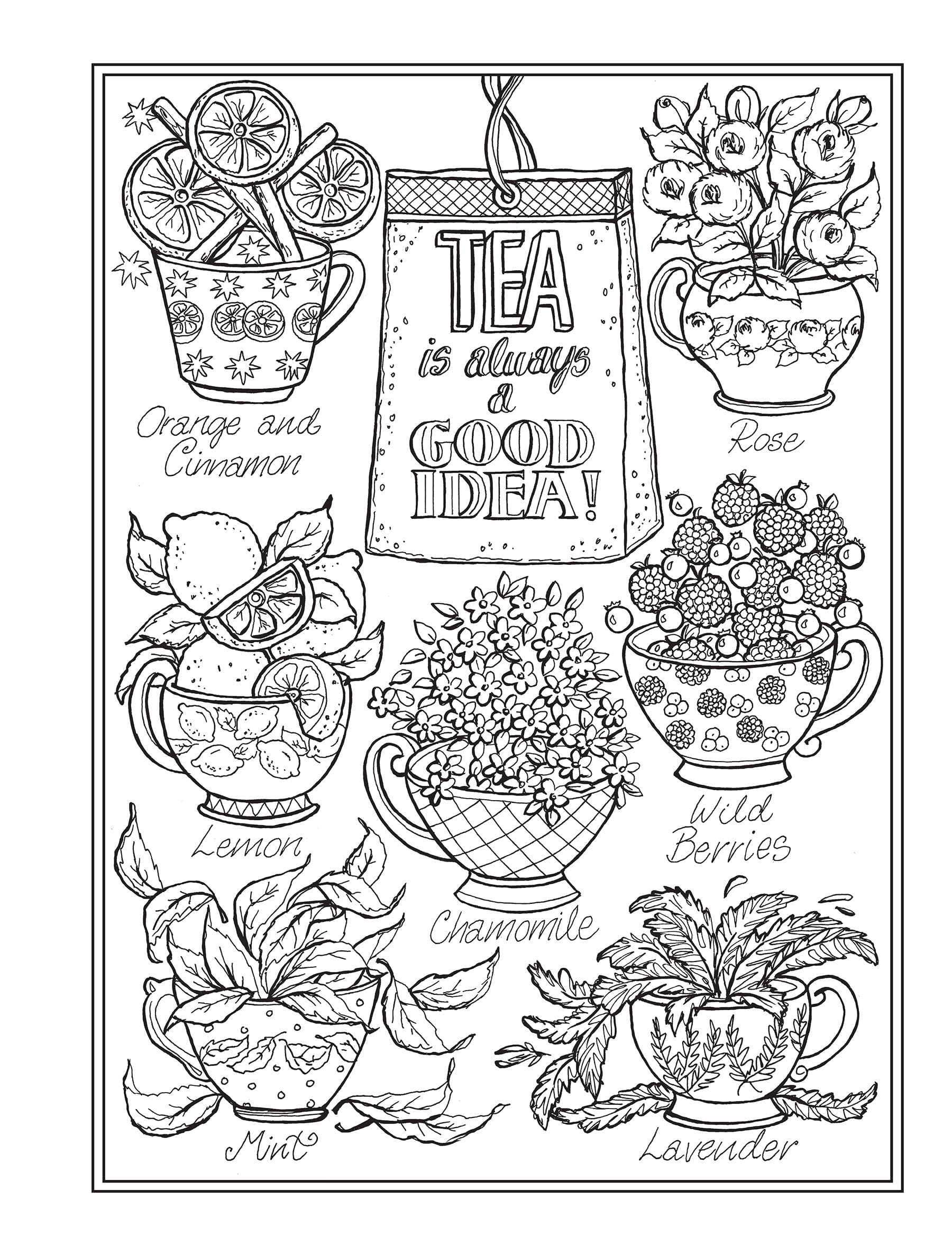 Creative Haven Afternoon Tea Coloring Book (Adult Coloring Books: Food & Drink)