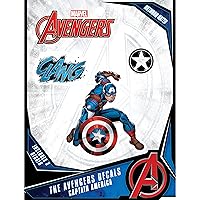 Marvel Captain America Vinyl Decals - Set of 3 Outdoor Rated Stickers for Car, Laptop, Computer, Water Bottle - Marvel Stickers for Kids and Adults Clang