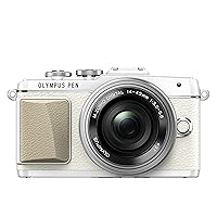 Olympus PEN Lite E-PL7 (White) with 14-42mm F3.5-6.3 EZ Lens (Silver) - International Version (No Warranty)