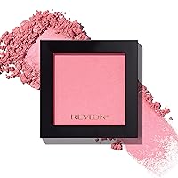 Revlon Blush, Powder Blush Face Makeup, High Impact Buildable Color, Lightweight & Smooth Finish, 014 Tickled Pink, 0.17 oz