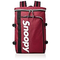 Snoopy SPZ-1198b Logo Box Backpack, Red (SPZ-1200)