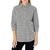 Amazon Essentials Women's Classic-Fit 3/4 Sleeve Poplin Shirt