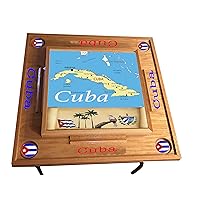 Cuba Flag Domino Table Map (Natural)