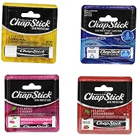 Chap Stick Lip Balm Variety Pack Assorted Flavors Original, Strawberry, Moisturizer, Cherry (Pack of 13)