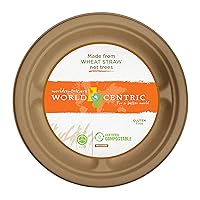 World Centric Compostable 3-Compartment Plates, 10 Inches, Cruelty Free, Gluten Free, 20 Pieces (Pack of 1)