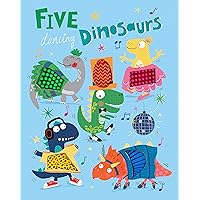Five Dancing Dinosaurs - Silicone Touch and Feel Board Book - Counting