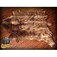 Custom Animal Pelt Accent Rug, Faux Fur Throw Rug, Elk, Deer, Sheepskin, Soft Luxury Pelt