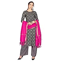 Indian Kurti for Womens With Pant & Dupatta |Rayon Printed Kurta Kurtis For Women Tunic Set