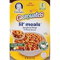 Gerber Graduates Lil' Meals SPAGHETTI RINGS IN MEAT SAUCE - 6oz. (Pack of 8)
