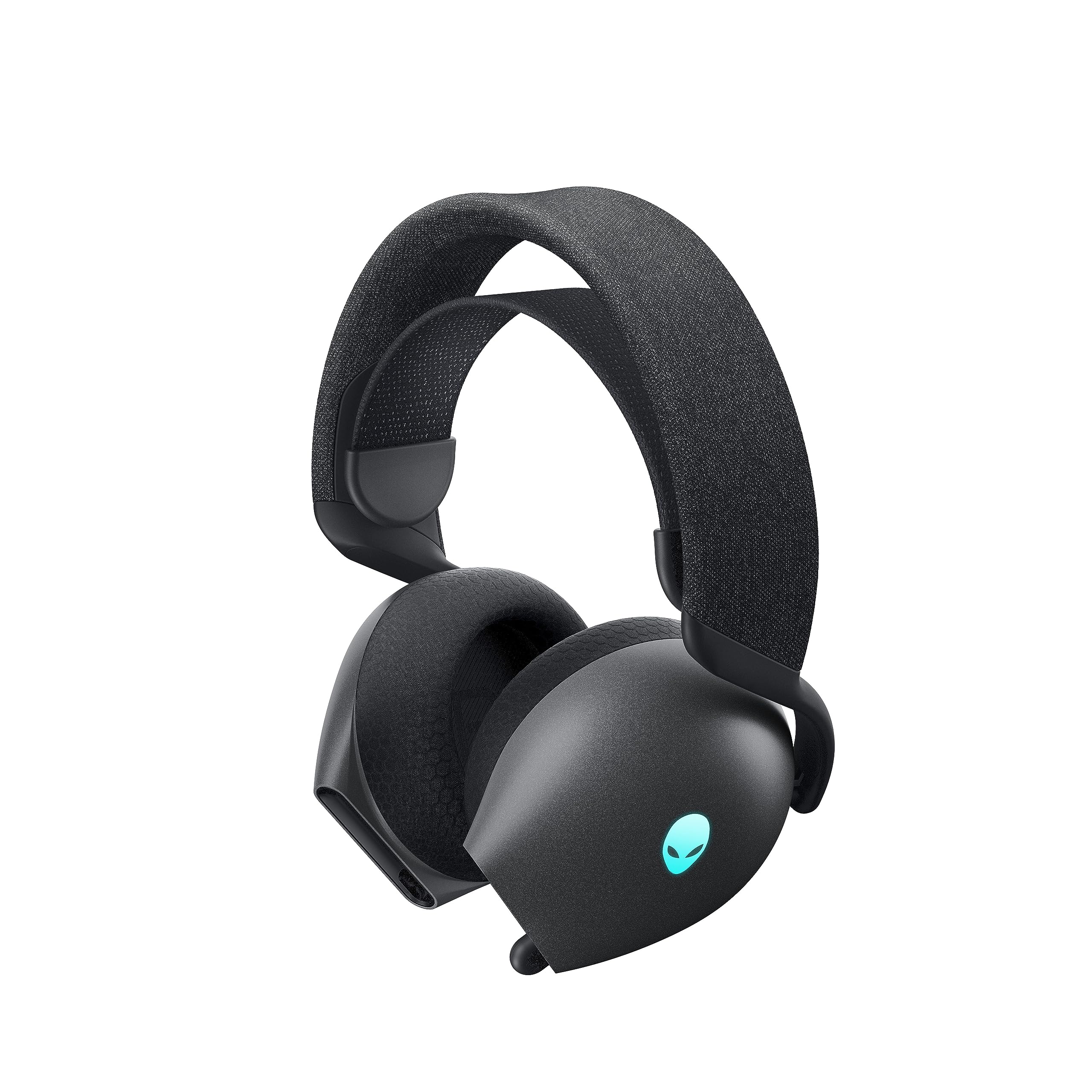 Alienware AW720H Dual-Mode Wireless Gaming Headset - Dolby Atmos Spatial Sound, Wireless 2.4 GHz, 3.5mm Connector Cable, In-line Controls, Integrated Microphone, Unidirectional - Dark Side of the Moon