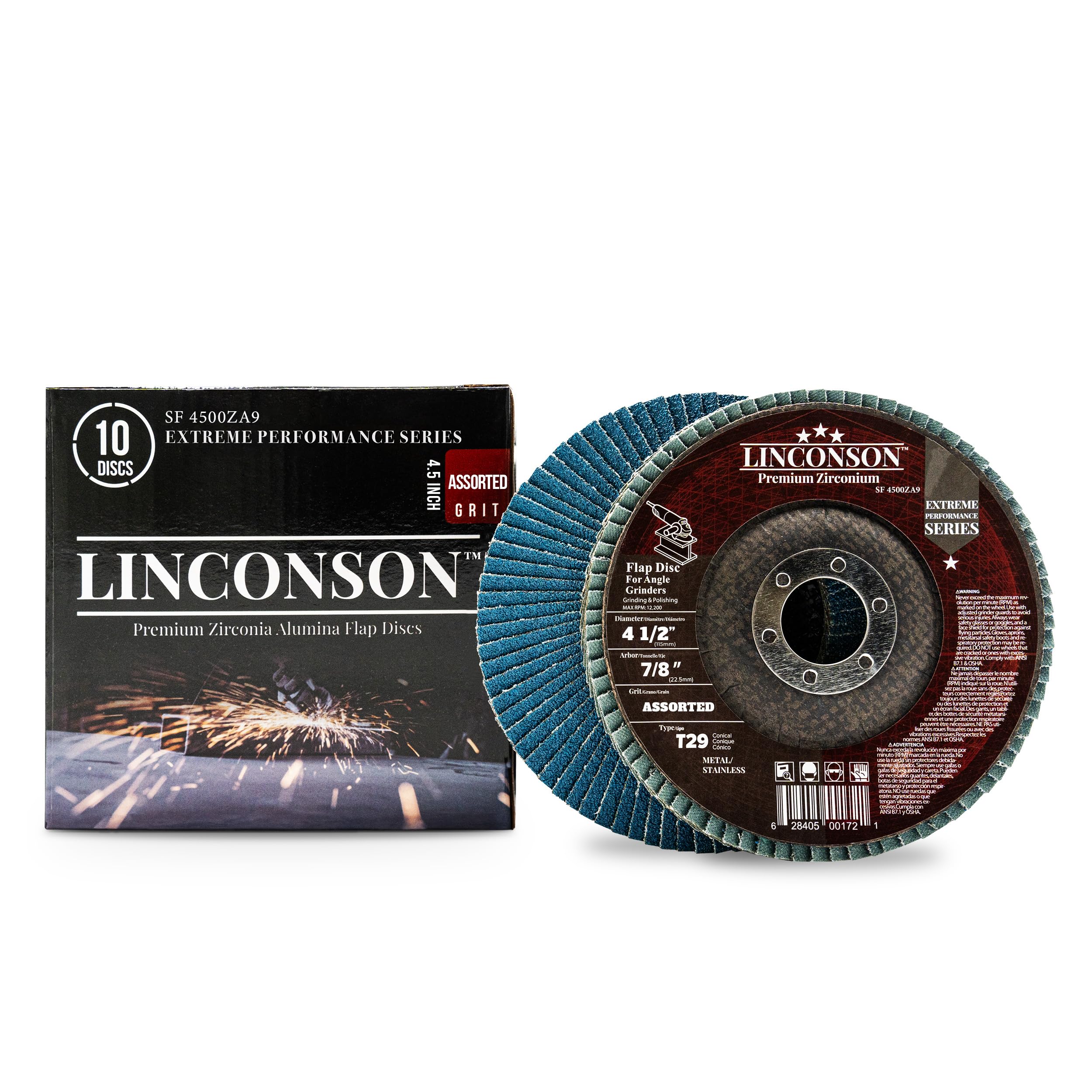 Mua LINCONSON 20 Pack 4.5 Inch Assorted Grit Zirconia Abrasive Grinding  Wheel and Flap Sanding Disc for Metal  Stainless Steel 7/8