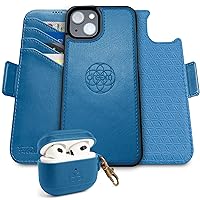 Dreem Bundle: Fibonacci Wallet-Case for iPhone 15 Plus with Om for Apple AirPods 3 Case [Slate]