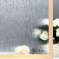 VELIMAX Rain Glass Window Film Privacy Static Window Clings Decorative Glass Sticker for Home Office Removable UV Protection Heat Control 23.6 x 118 inches