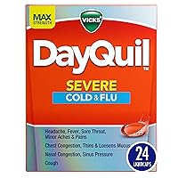 DayQuil Severe Cold, Flu & Congestion Medicine, Liquicaps, Maximum Strength Orange, 24 Count