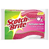 Scotch-Brite Delicate Care Scrub Sponge,3 Count (Pack of 8)