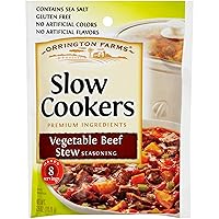 Orrington Farms Slow Cookers Seasoning, Vegetable Beef Stew, 2.5 oz Packet (Pack of 12)