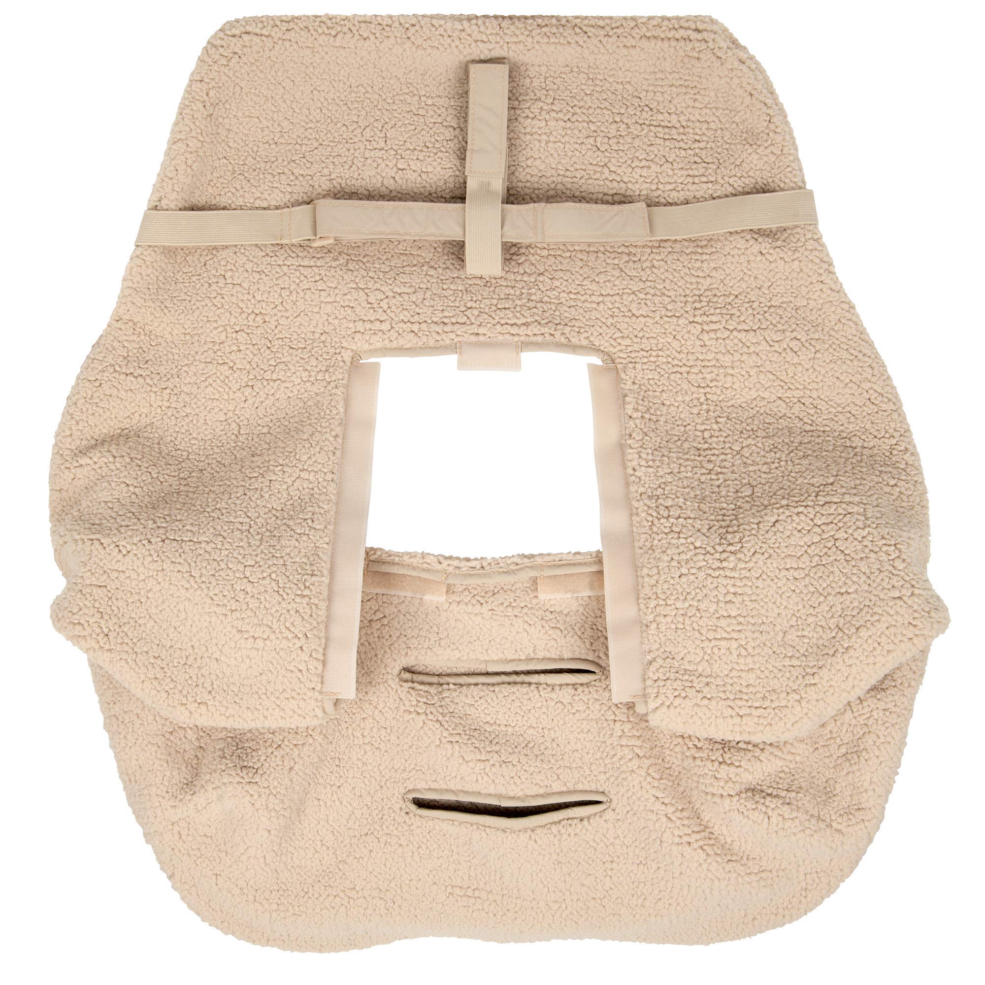 JJ Cole Bundle Me Winter Baby Car Seat Cover and Bunting Bag — Original — Sherpa — Sherpa Lined Baby Carrier Cover — Winter Baby Essentials